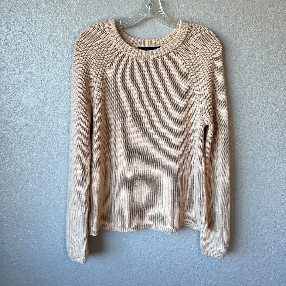 Jenni Kayne Ribbed Cotton Fisherman’s Crew Neck Sweater - Picture 4 of 12